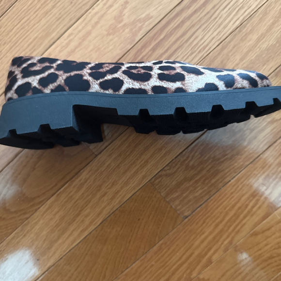 Women's Katy Perry Leopard Print Slip-On Flats 5 Brown Black - Picture 3 of 5